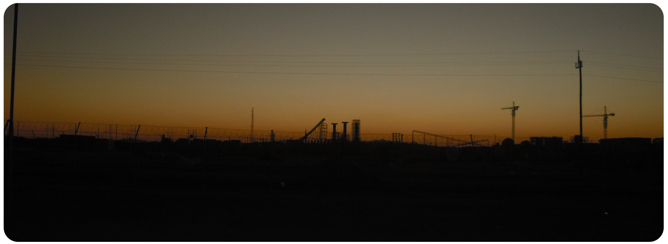 Sunset silhouette  of mine